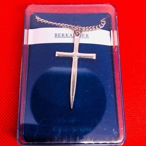 Cross Necklace - Christian - Religious - New in package 24” chain Silver color